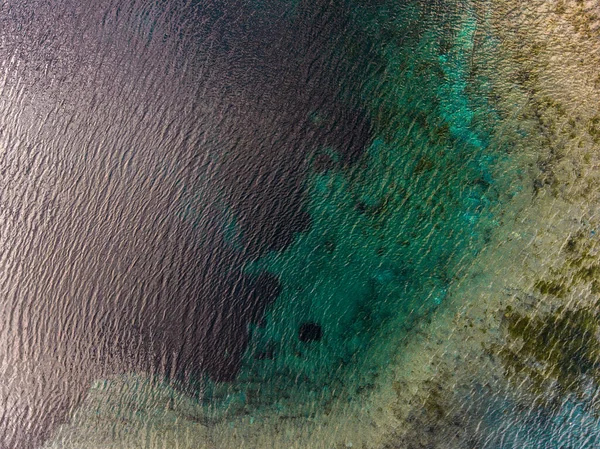 Letecký Pohled Krasové Jezero Goluboye Ozero Blue Lake Obklopeno Lesem — Stock fotografie