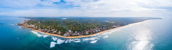 Вид Воздуха Город Хакадува Пляжами Местами Серфинга Зданиями Шри Ланка — стоковое фото