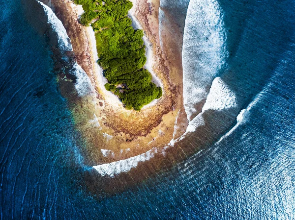 Luftaufnahme Der Tropischen Insel Kaafu Atoll Malediven Insel Mit Berühmten — Stockfoto