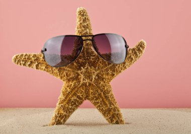 Deniz yıldızı kum üzerinde