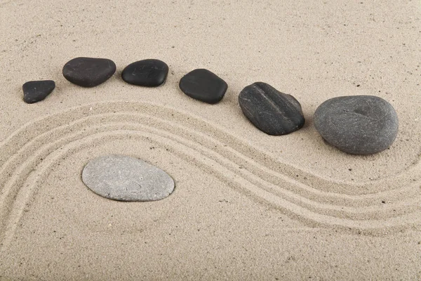 Fundo com pedras e areia para meditação e relaxamento para — Fotografia de Stock