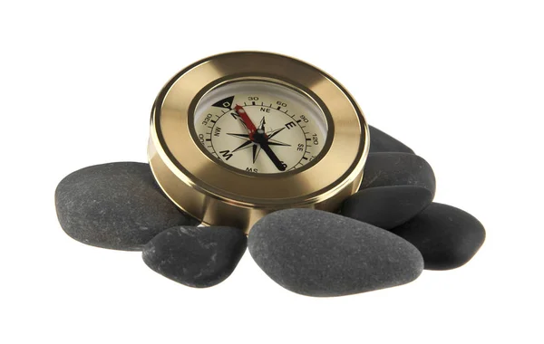 Kamienie i kompas — Zdjęcie stockowe