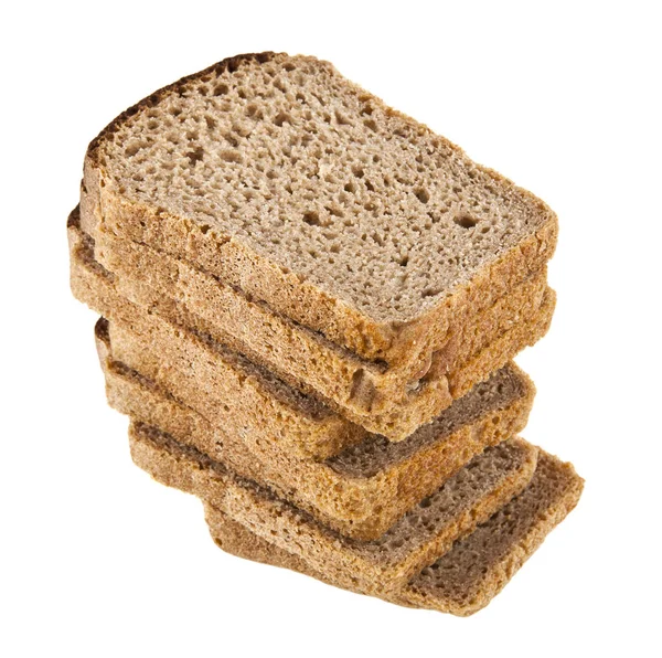 Ekmek beyaz arkaplanda izole edildi — Stok fotoğraf