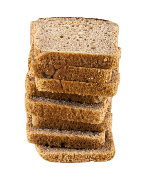 Brot isoliert auf weißem Hintergrund — Stockfoto