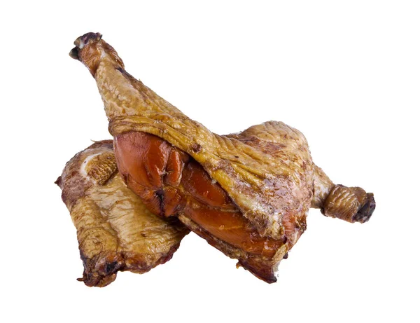 Vlees van de kip geïsoleerd op witte achtergrond — Stockfoto