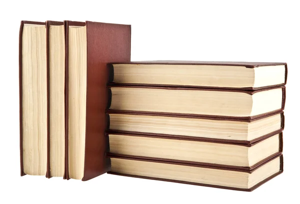 Knihy izolovaných na bílém pozadí closeup — Stock fotografie