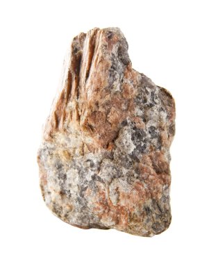 Beyaz arkaplanda izole taş