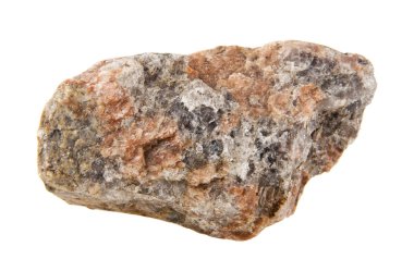 Beyaz arkaplanda izole taş