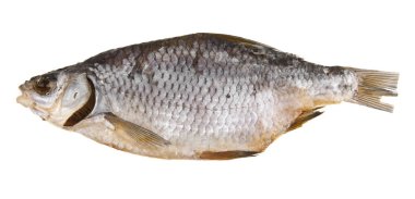 kurutulmuş balık beyaz bir arka plan üzerinde izole