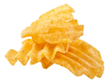 Beyaz arka plan closeup izole cips