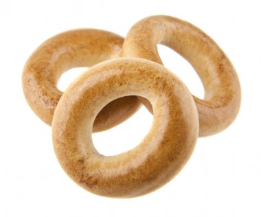 Beyaz arka plan üzerinde izole simit