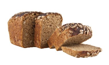 Beyaz bir arka plan üzerinde ekmek izole