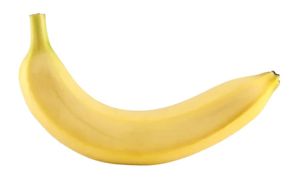 Banan na białym tle na białe tło zbliżenie — Zdjęcie stockowe