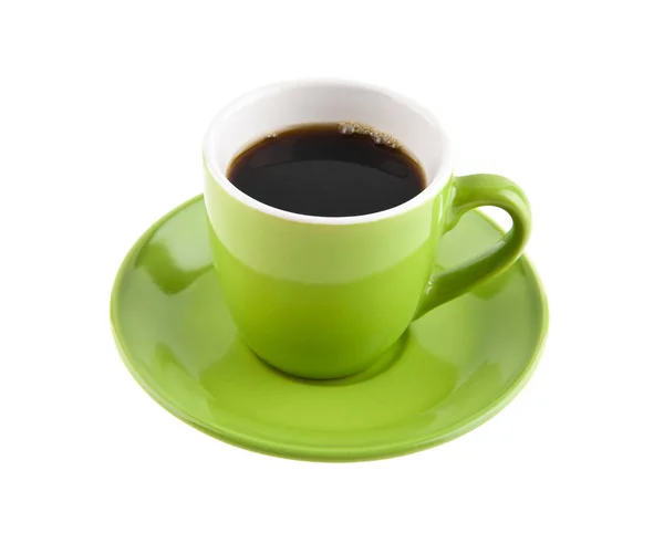 Taza verde con café — Foto de Stock