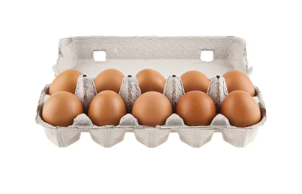 Egg i emballasjen – stockfoto