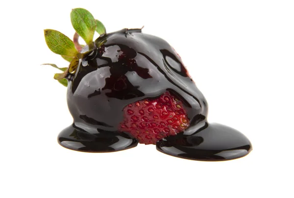 Strawberry in chocolate — Stock Photo, Image