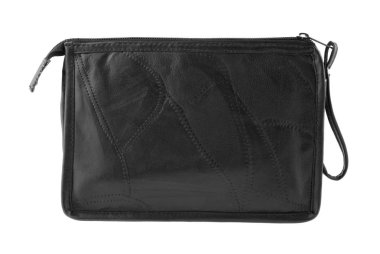 Beyaz arka plan closeup izole siyah çanta