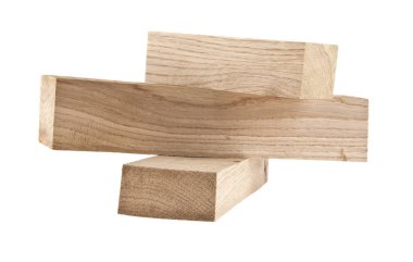 Tahta beyaz arkaplanda izole edildi 