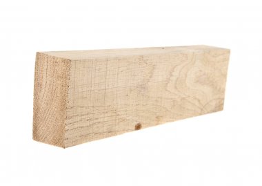 Tahta beyaz arkaplanda izole edildi 