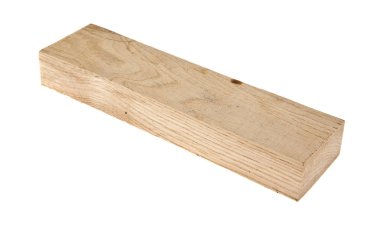 Tahta beyaz arkaplanda izole edildi 