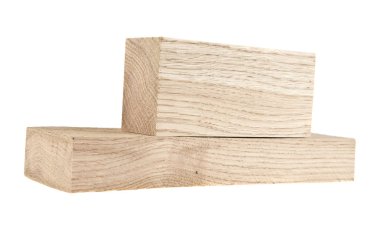 Tahta beyaz arkaplanda izole edildi 