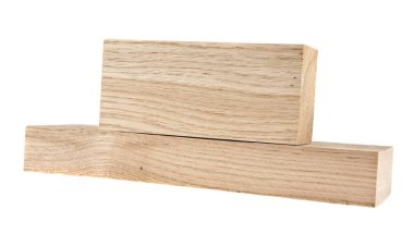 Tahta beyaz arkaplanda izole edildi 