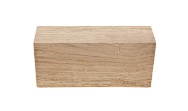 Tahta beyaz arkaplanda izole edildi 