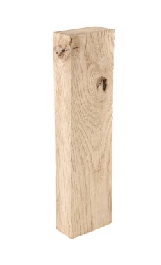 Tahta beyaz arkaplanda izole edildi 