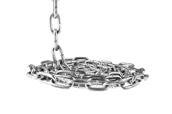Metallic chain isolated on white background — Stock Photo, Image