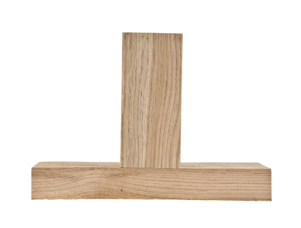 Holzplatte isoliert auf weißem Hintergrund — Stockfoto