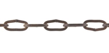 Beyaz arkaplanda zincir izole edildi