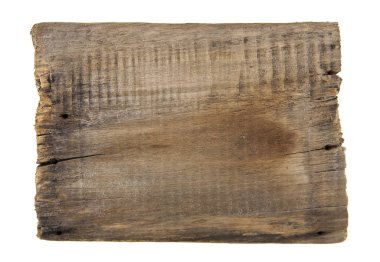 Tahta beyaz arkaplanda izole edildi