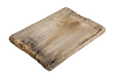 Tahta beyaz arkaplanda izole edildi