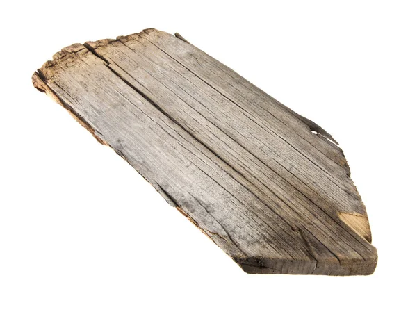 白い背景に隔離された木の板 — ストック写真