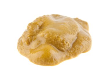 Beyaz zemin üzerine hardal