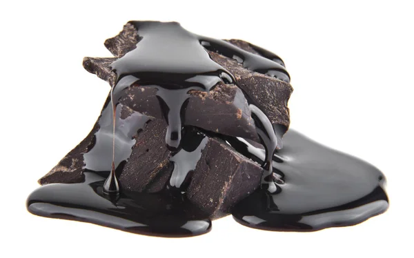 Chocolate sobre fundo branco — Fotografia de Stock