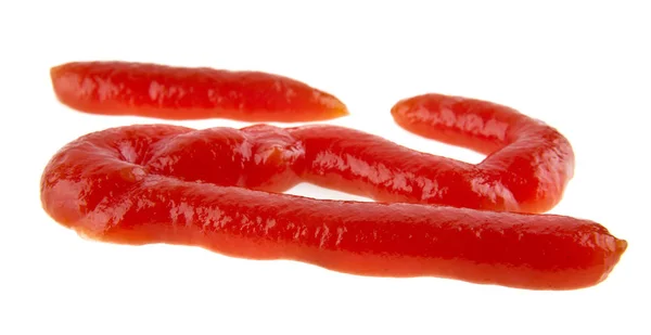 Ketchup op witte achtergrond — Stockfoto
