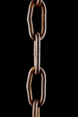 siyah arka plan closeup izole zinciri