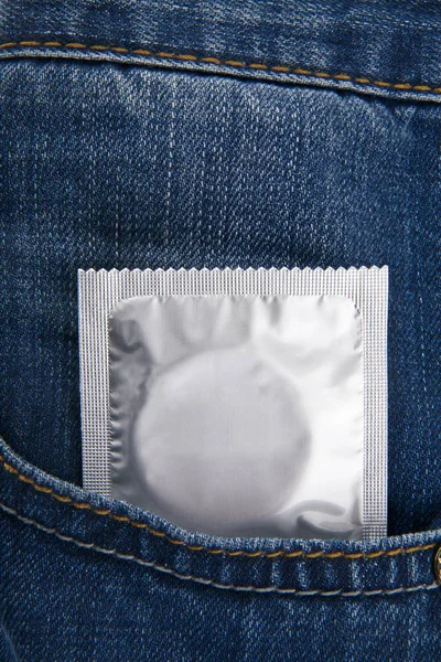 블루 청바지 콘돔 — 스톡 사진