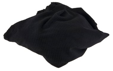 Beyaz arka planda siyah kumaş 