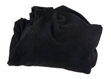 Beyaz arka planda siyah kumaş 