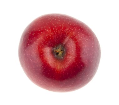 beyaz arkaplanda kırmızı elmalar