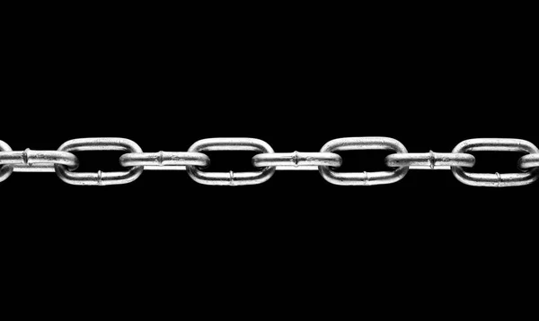 Chain isolated on black background — Stock Photo, Image