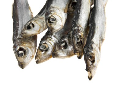 Beyaz arka planda füme balık 