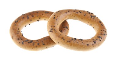 Beyaz arka plan üzerinde izole simit 