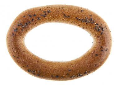 Beyaz arka plan üzerinde izole simit 