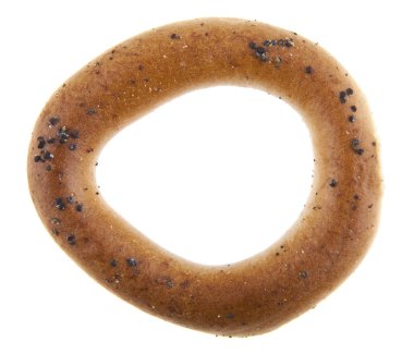 Beyaz arka plan üzerinde izole simit 