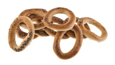 Beyaz arka plan üzerinde izole simit 