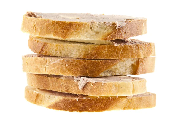 Sandwichs isolés sur fond blanc — Photo