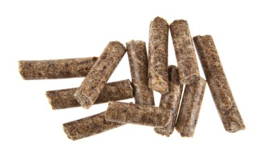 Beyaz arka plan üzerinde toz yem